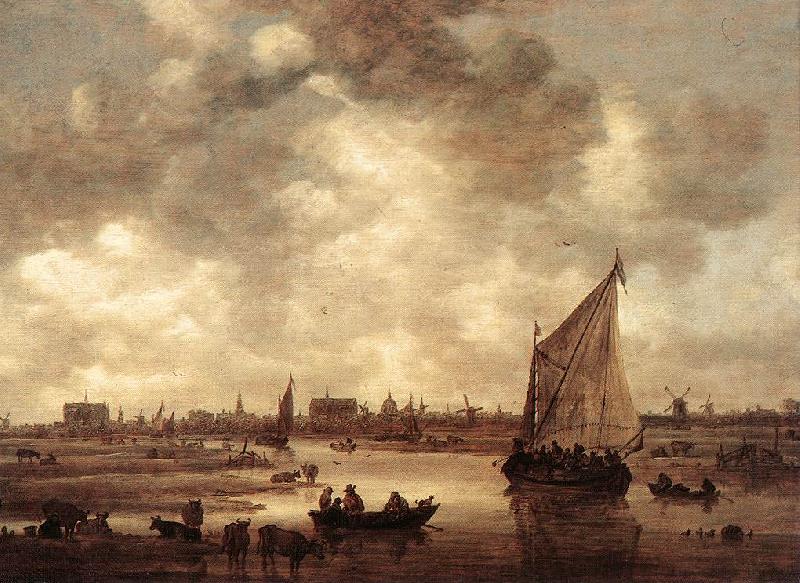 Jan van Goyen View of Leiden oil painting image